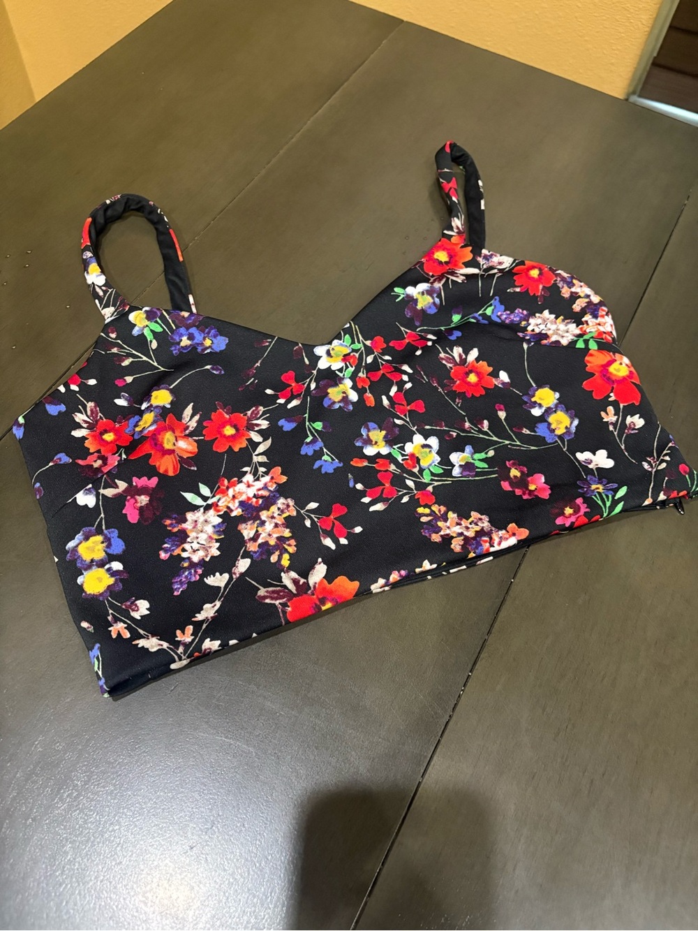 Express Black Floral Bralette
